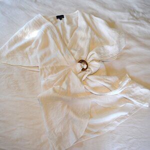 Lucy Paris White Wrap Mini Dress